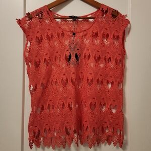 Yest lace sleeveless topper, size 8